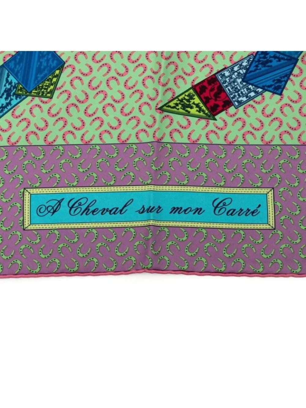 Hermes Carre 90 a Cheval Sur Mon Riding a Horse Scarf Large Multicolor Silk